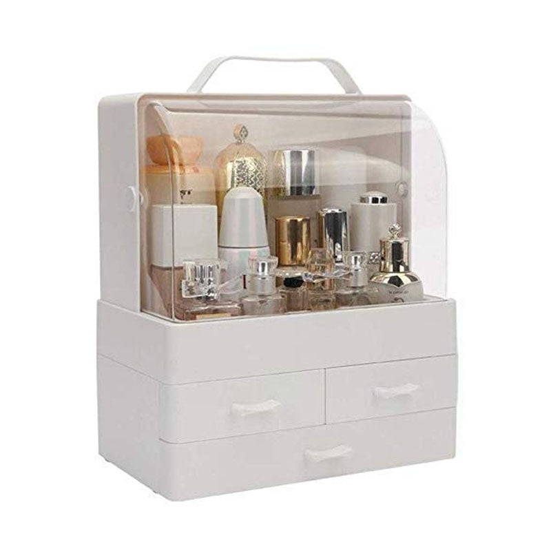 Organizador de cosméticos con tapa