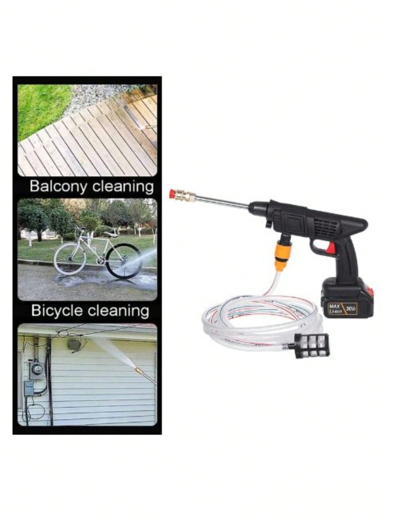 Pistola De Lavado Coche 48v Inalámbrico Alta Presión