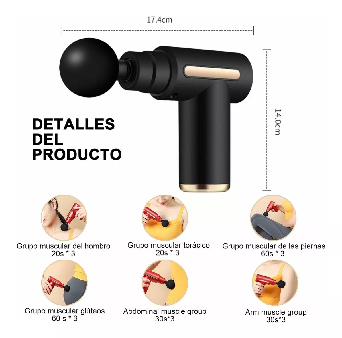 Pistola Masajeador 6 Velocidades