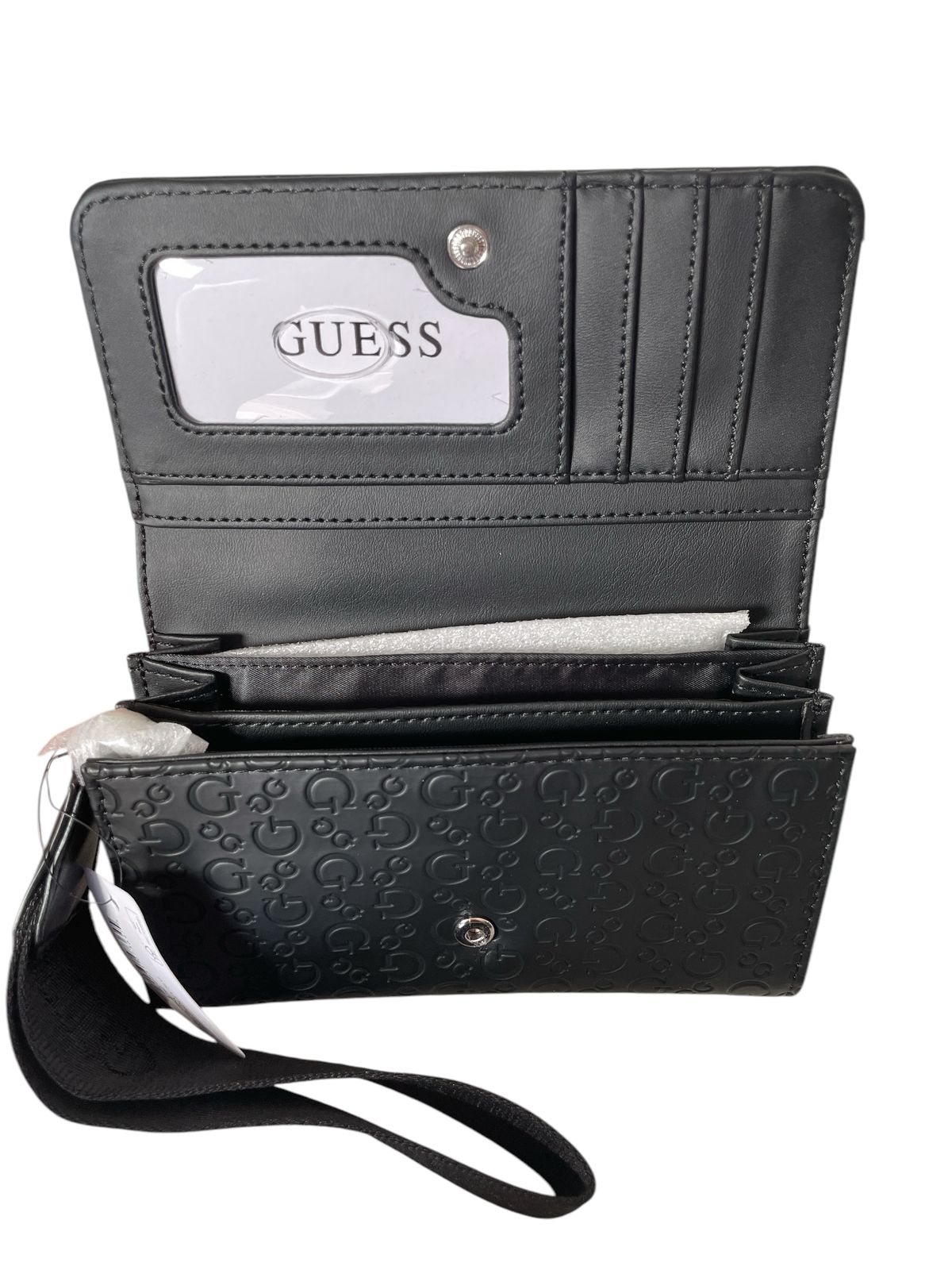 Monedero Guess Negro con Correa