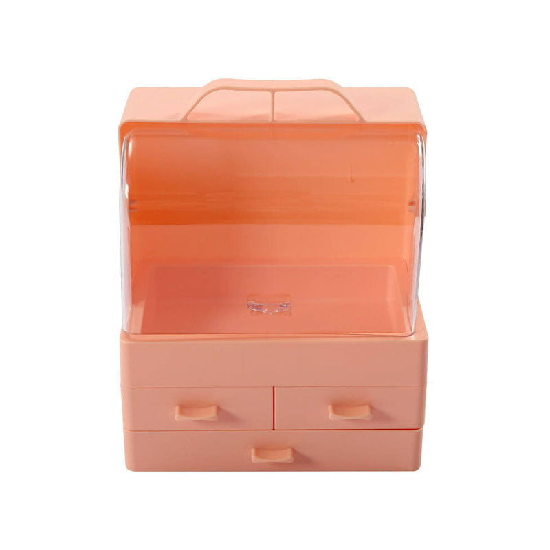 Organizador de cosméticos con tapa